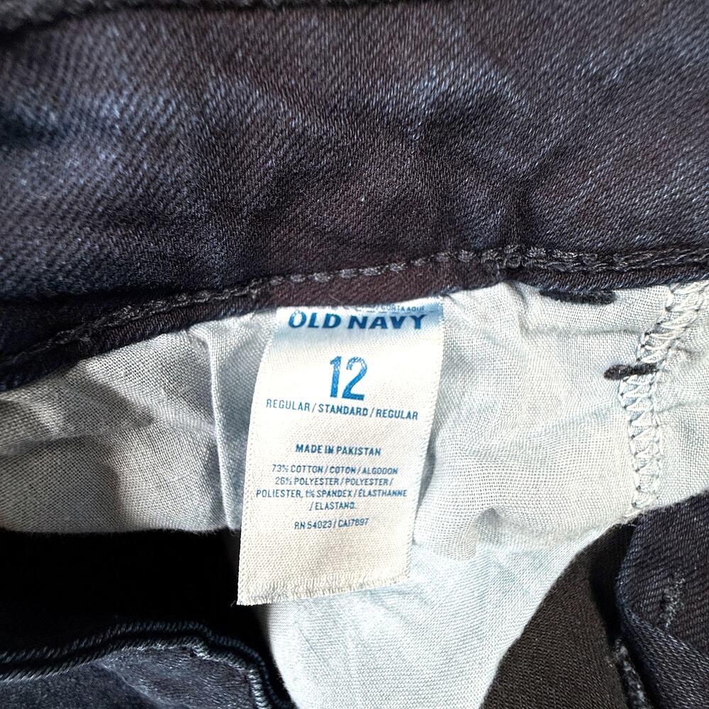 Old Navy Rockstar Tuxedo Stripe Skinny Jeans Indigo Rinse Women's 12 - Picture 6 of 6